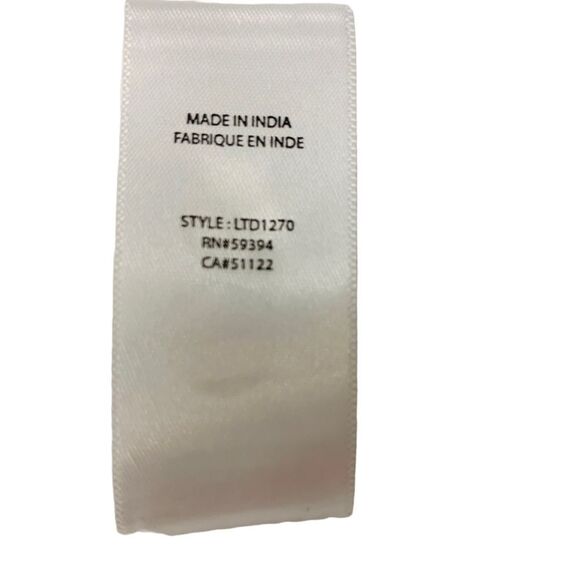 Beach Lunch Lounge Pin Strip Embroidered Cotton Linen Blend Drop Waist D… - Picture 10 of 14